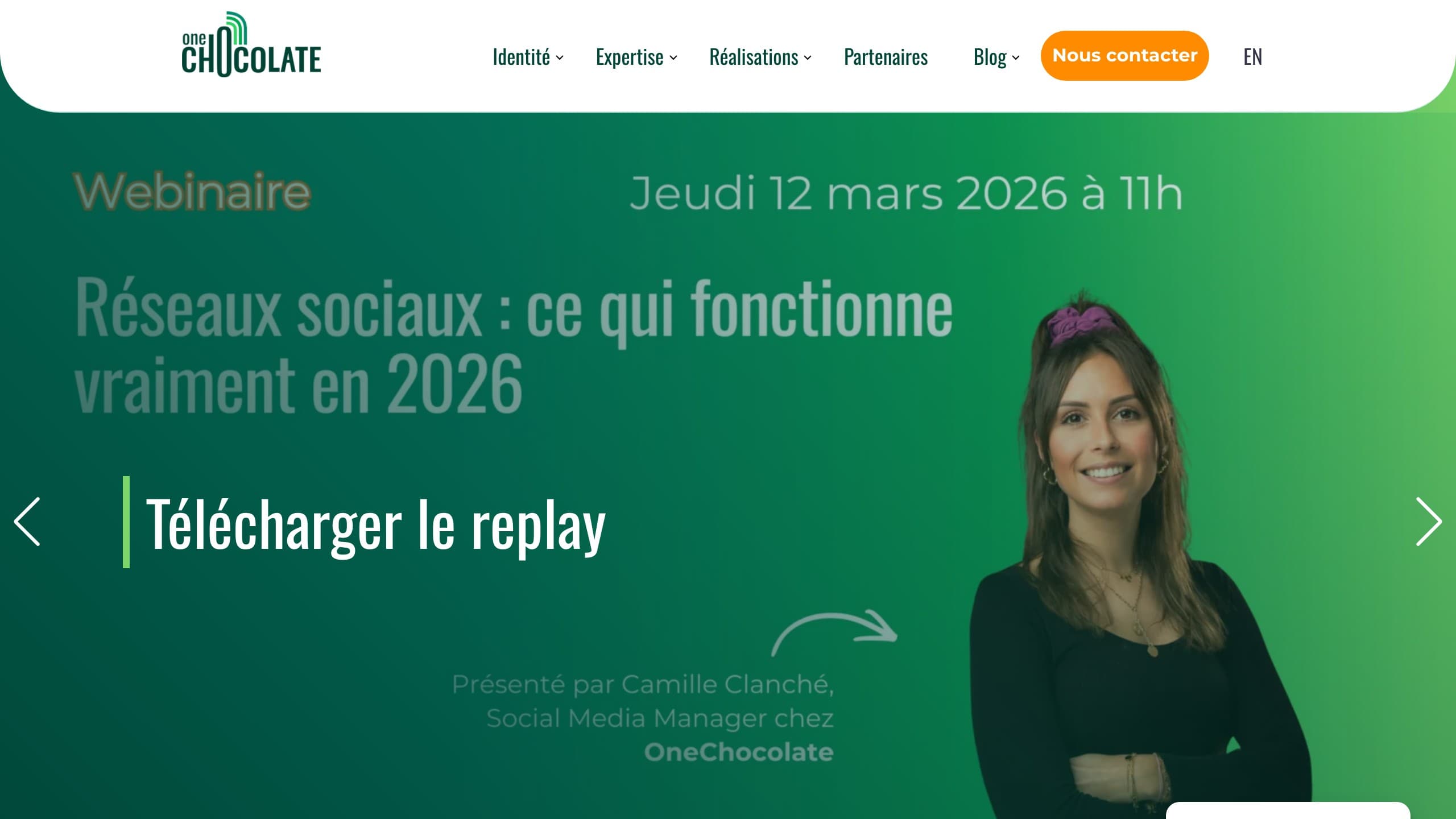 Capture d'écran du projet OneChocolate