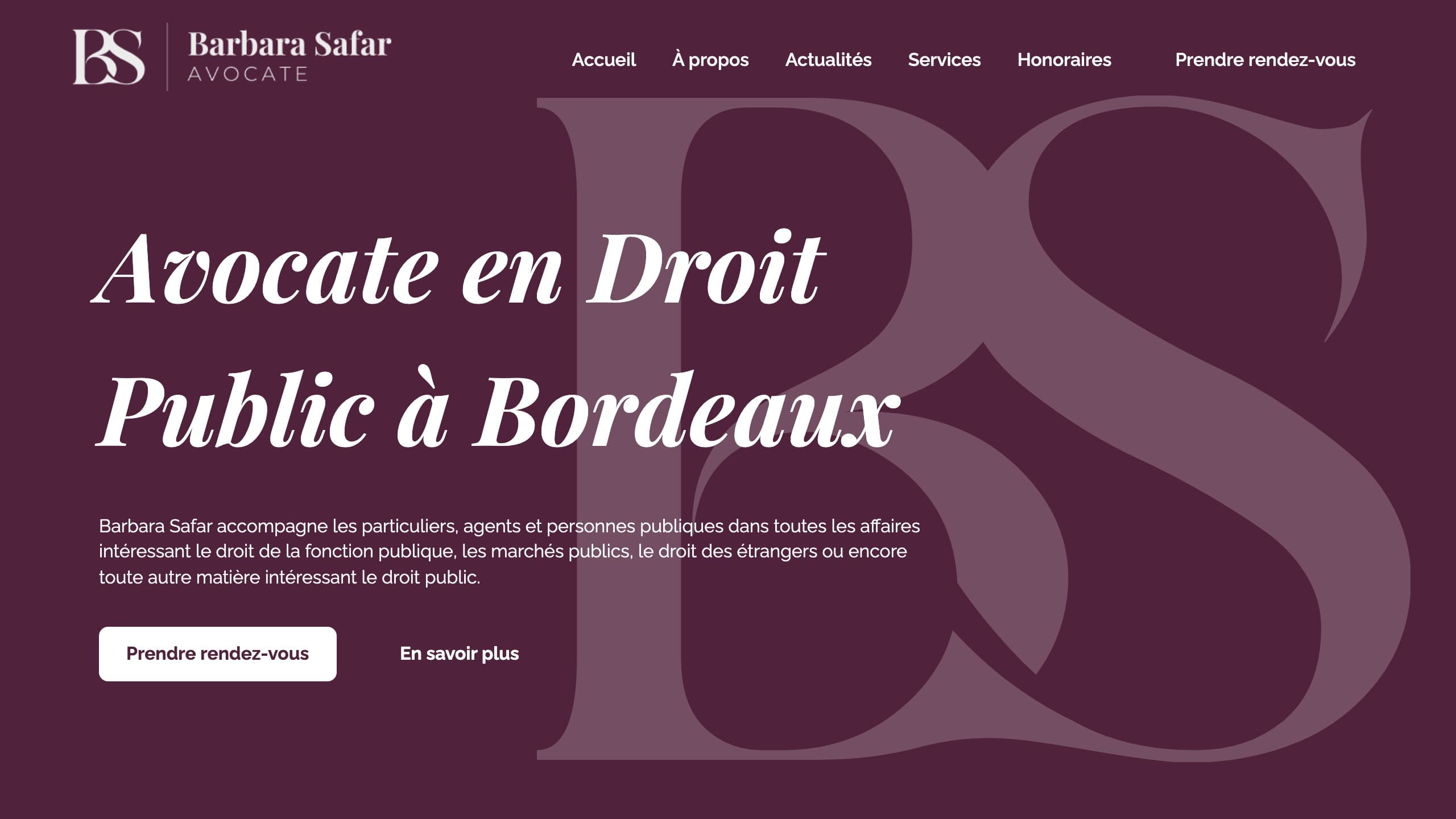 Capture d'écran du projet Barbara Safar