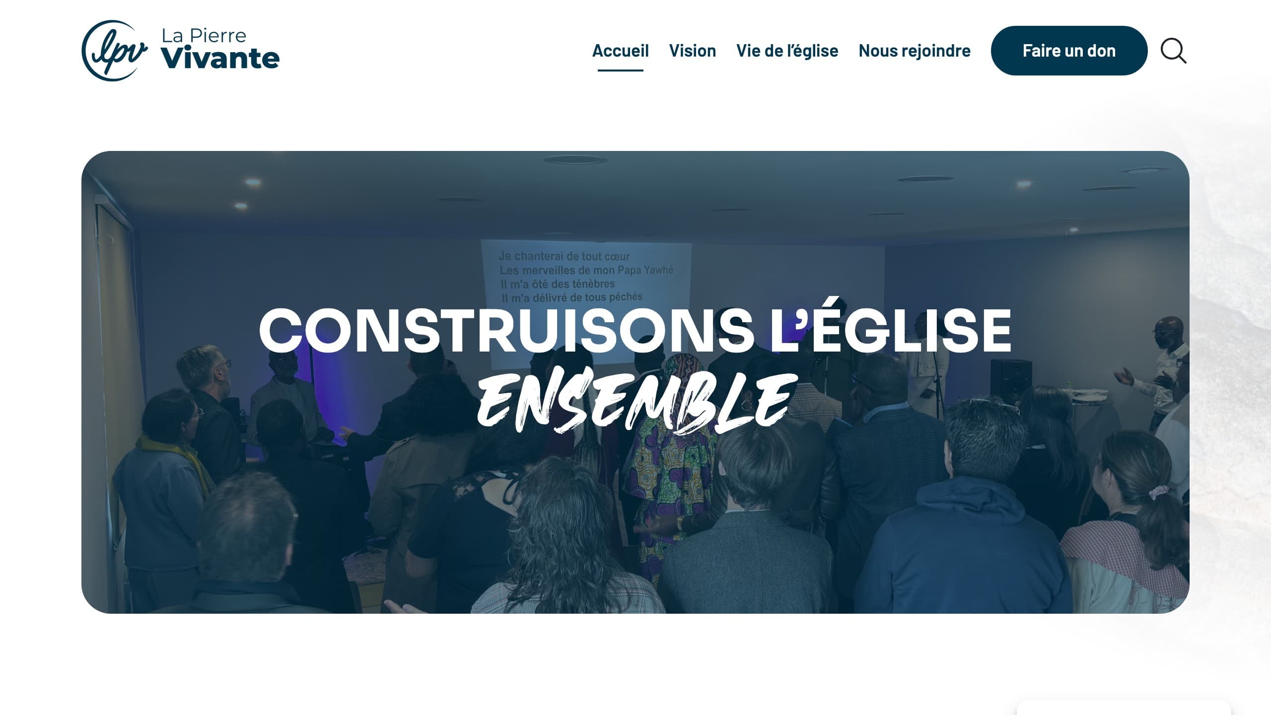 Capture d'écran du projet La Pierre Vivante